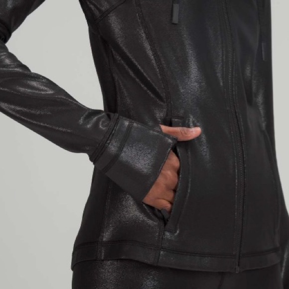 Lululemon Hooded Define Jacket Shine [Sz 6] | Radiate Foil Print Black - Picture 10 of 13